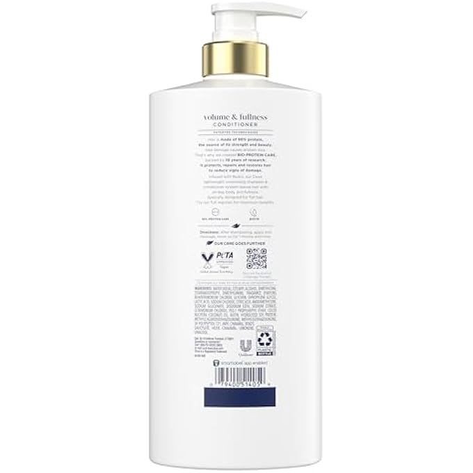 Dove CONDITIONER VOLUME & FULLNESS FOR FINE, THIN HAIR WITH LIQUID BIO-PROTEIN CARE TECHNOLOGY AND BIOTIN 28 FL OZ - Image 3